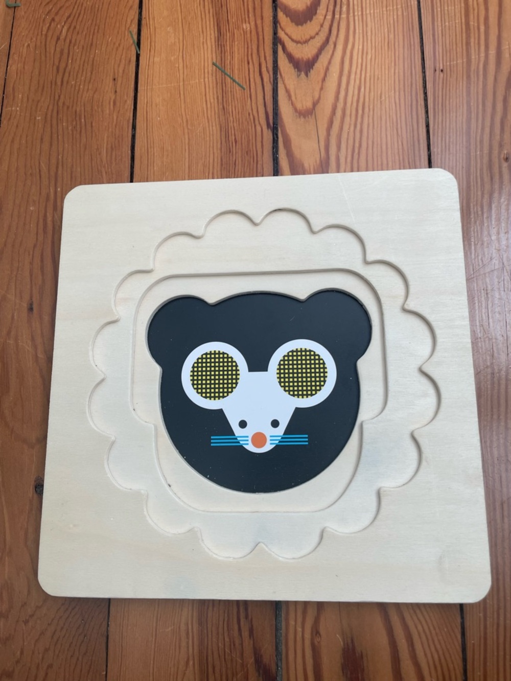 Animal Faces 4 Layer Wood Puzzle by Mudpuppy - Picture 4 of 5